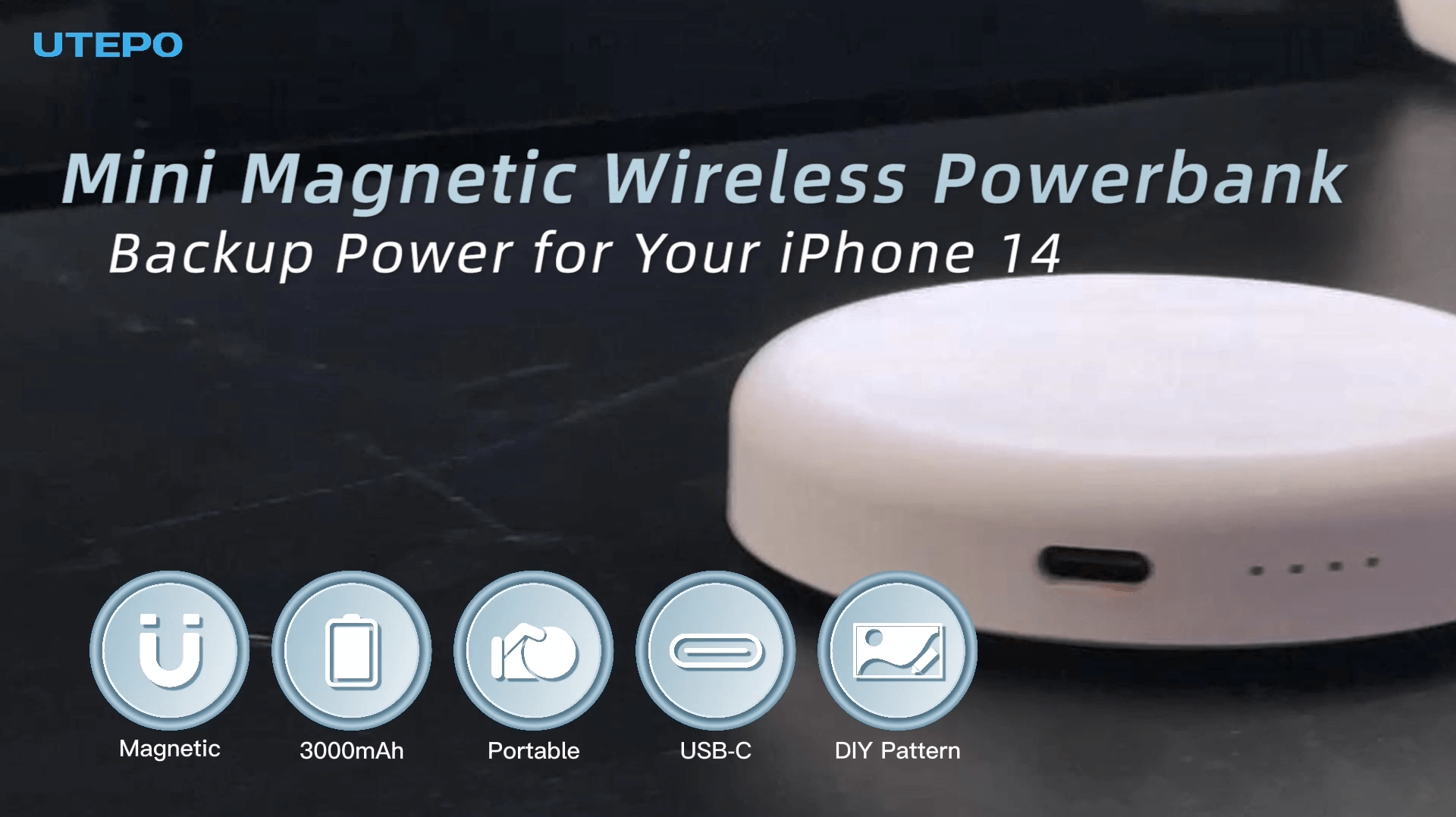 UTEPO Mini Magnetic Wireless Power Bank